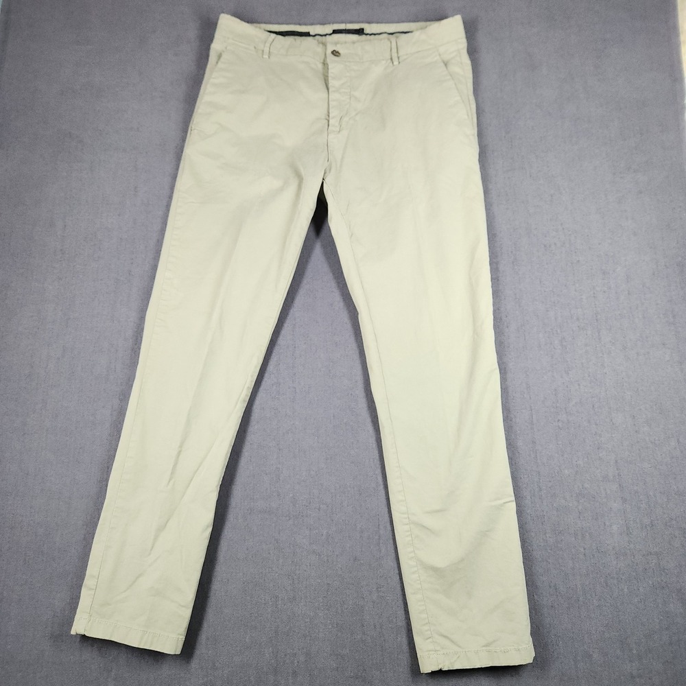Doppelgänger Roma Pants Mens 52 Size 34x29 Tan Cotton Chino Light Twill Stretch